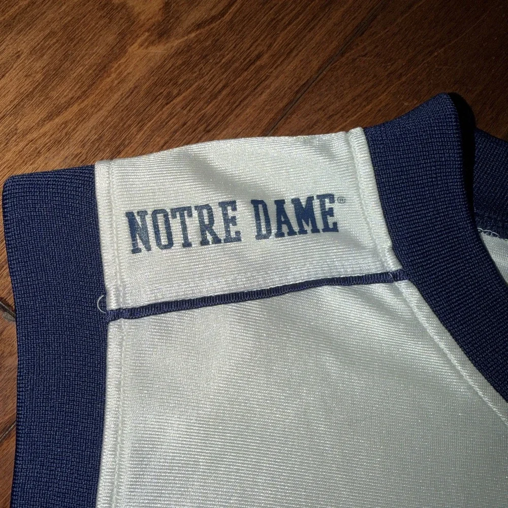 Vintage ADIDAS Notre Dame Fighting Irish #1 Satin Basketball‎ Jersey Size Small